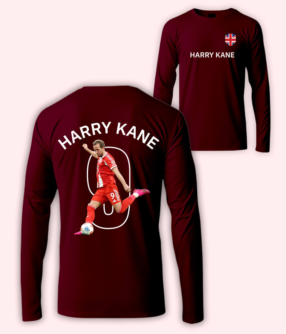 Long Sleeve Harry Kane England Football T-Shirt
