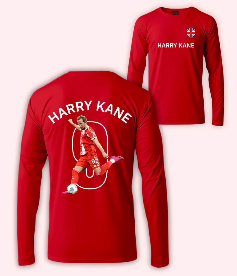 Long Sleeve Harry Kane England Football T-Shirt