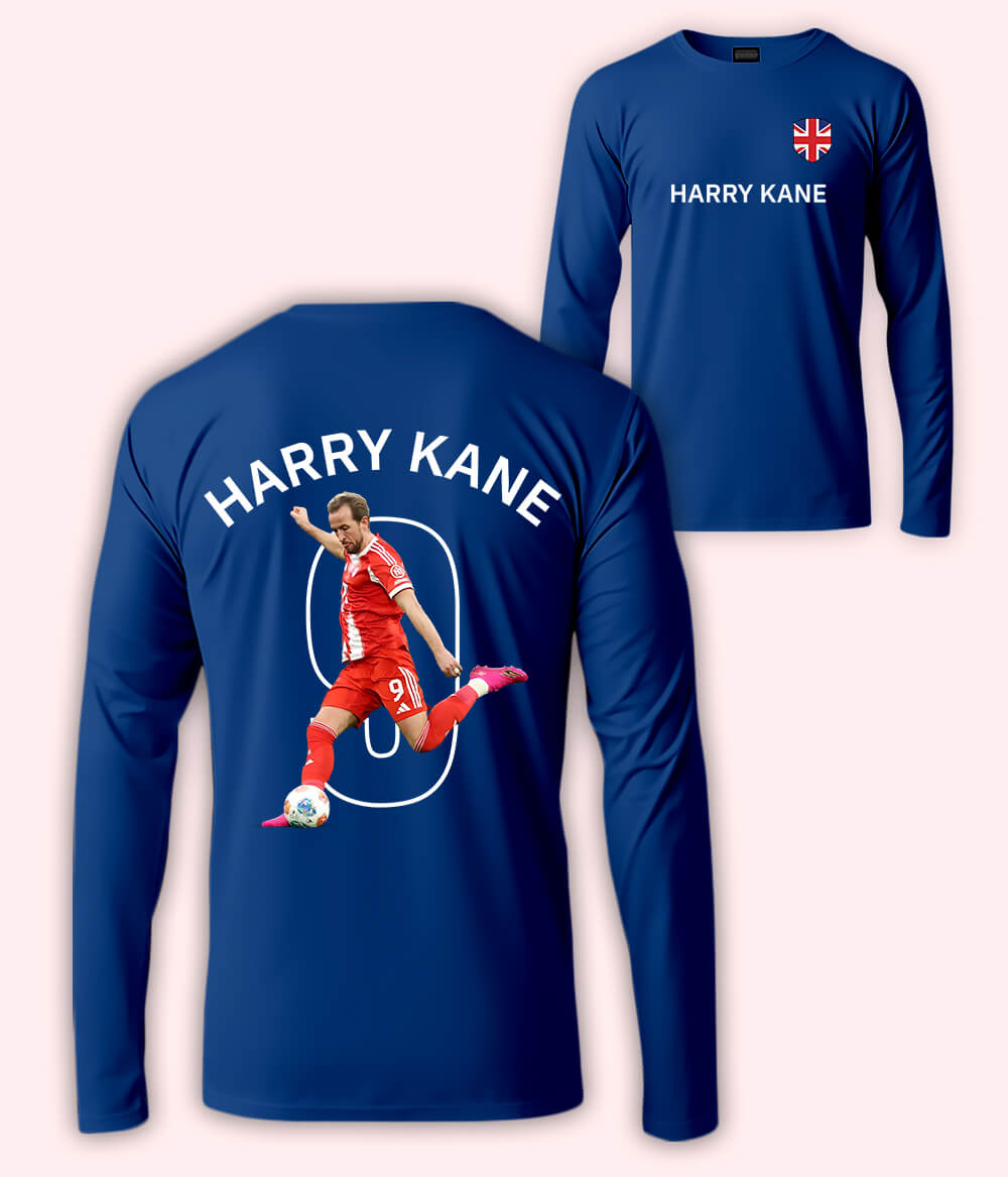 Long Sleeve Harry Kane England Football T-Shirt