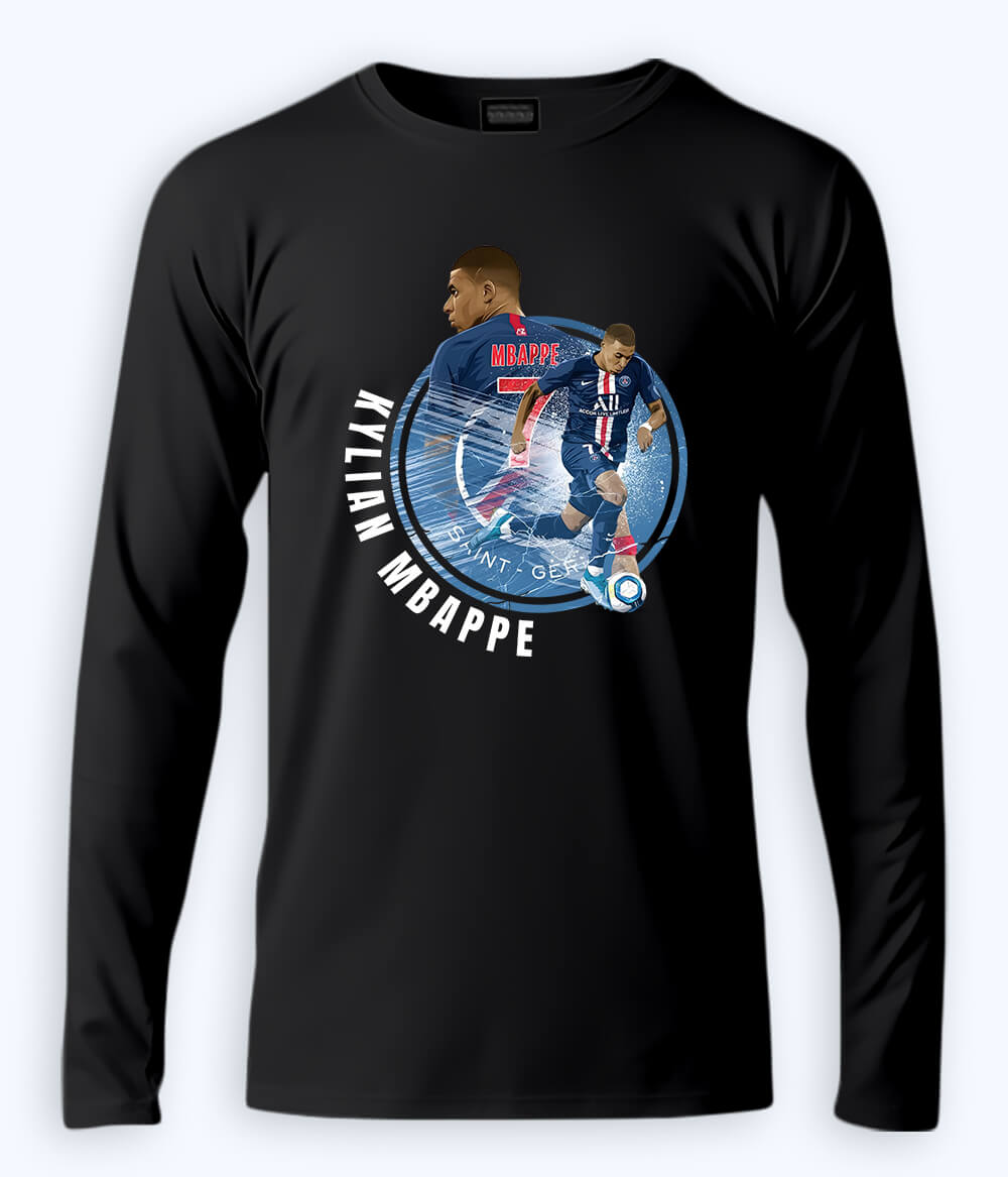 Long Sleeve Kylian Mbappé Ligue 1 Graphic T-Shirt
