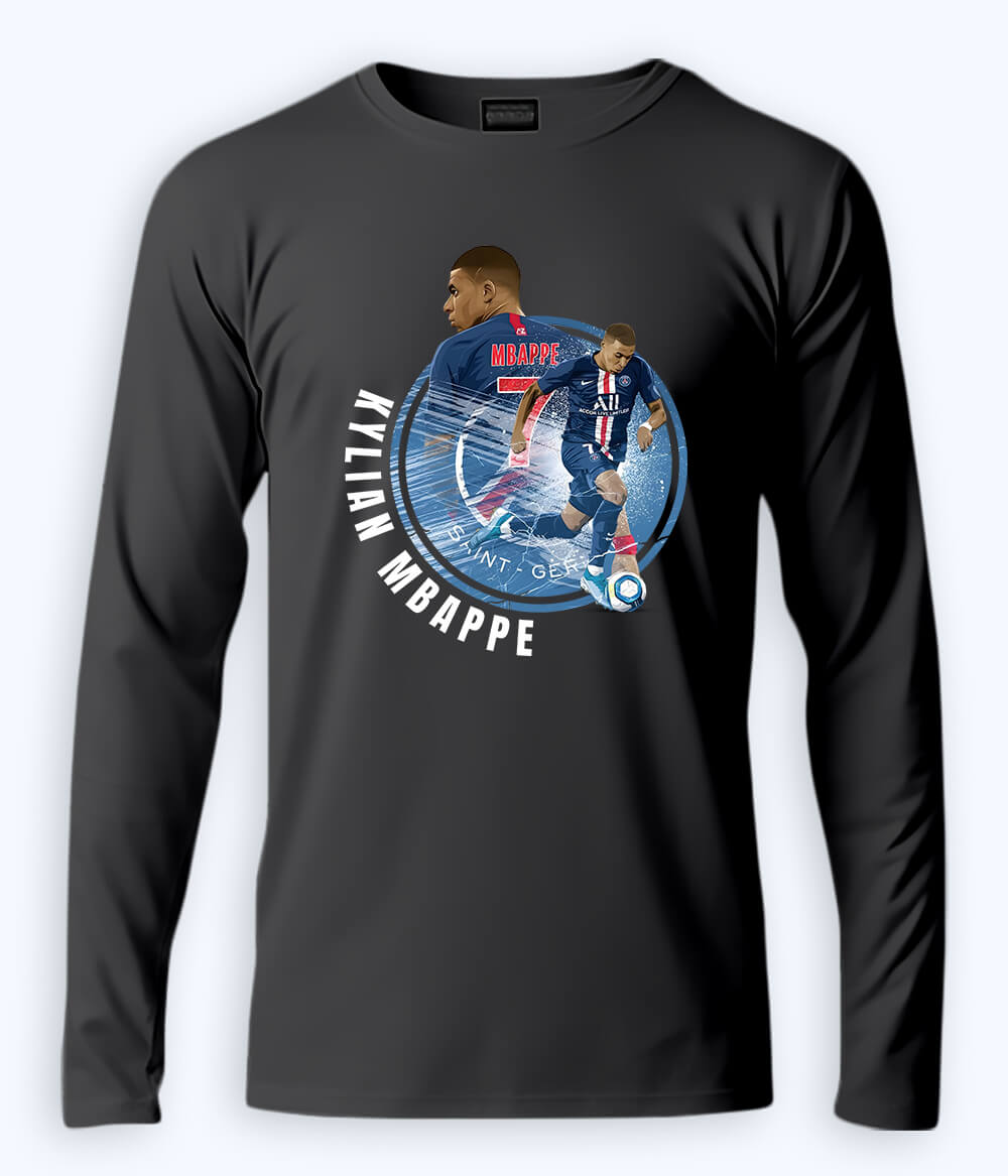 Long Sleeve Kylian Mbappé Ligue 1 Graphic T-Shirt