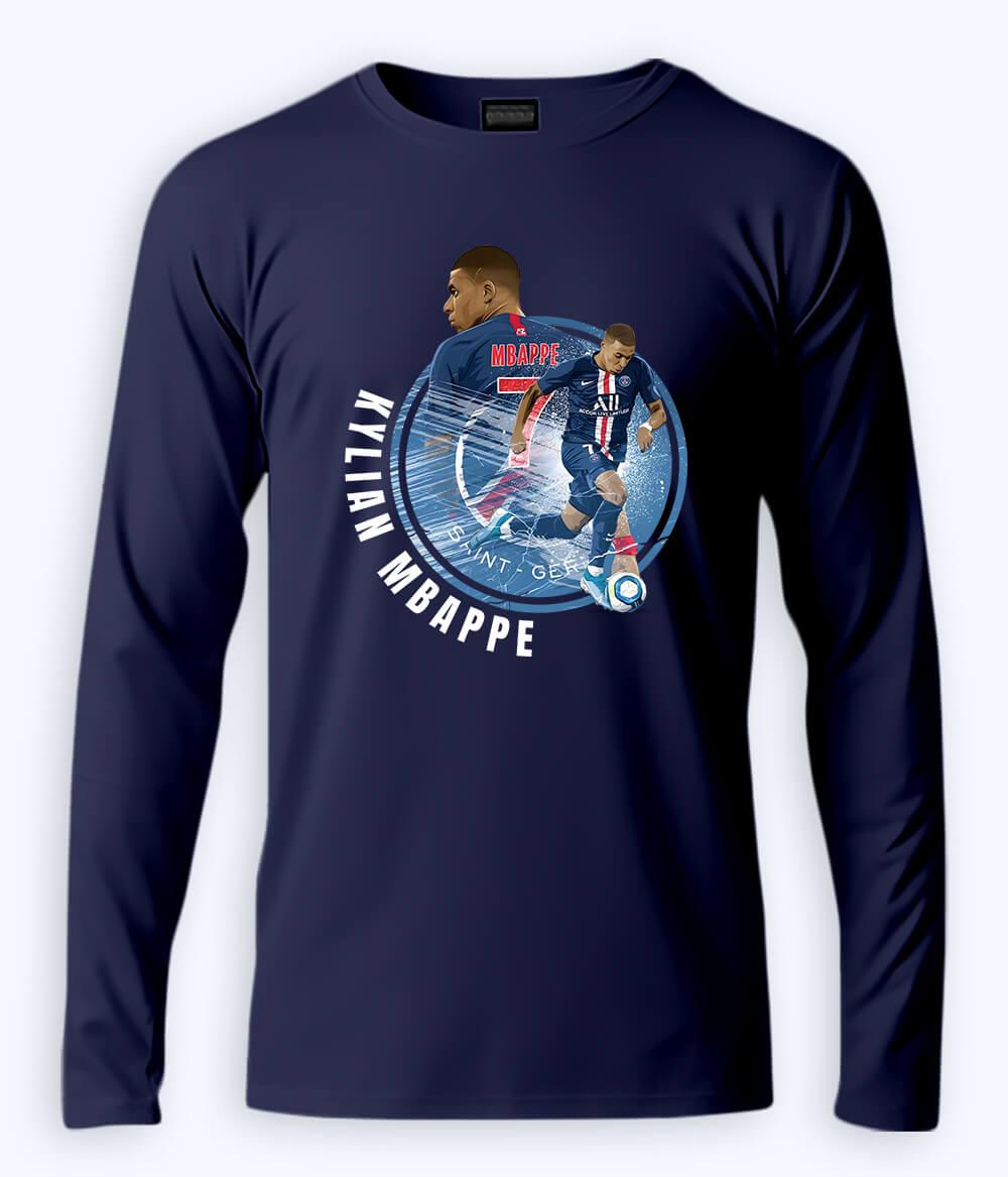 Long Sleeve Kylian Mbappé Ligue 1 Graphic T-Shirt