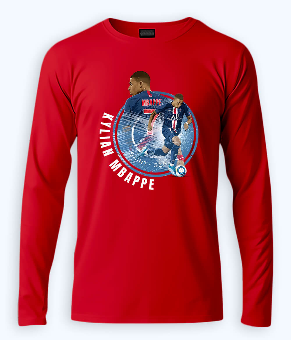 Long Sleeve Kylian Mbappé Ligue 1 Graphic T-Shirt
