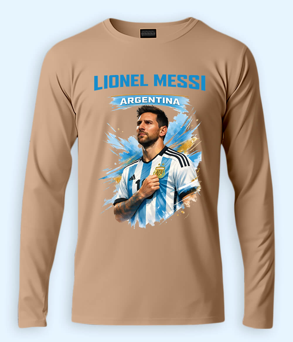 Long Sleeve Lionel Messi Football T-Shirt