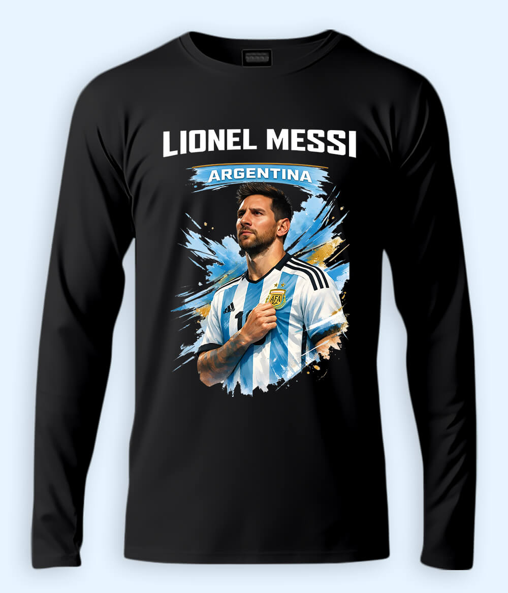Long Sleeve Lionel Messi Football T-Shirt