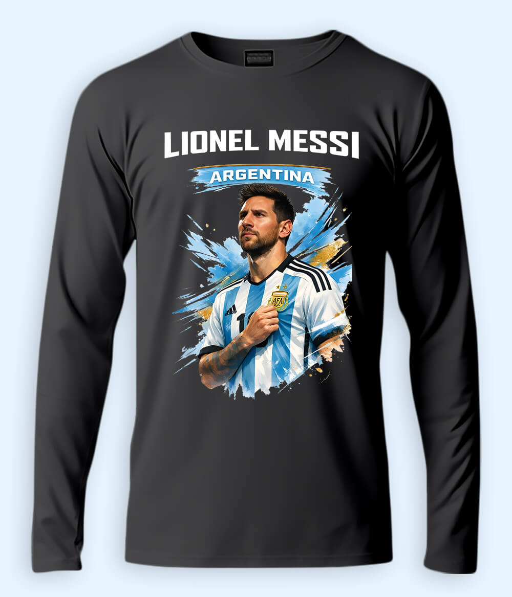 Long Sleeve Lionel Messi Football T-Shirt