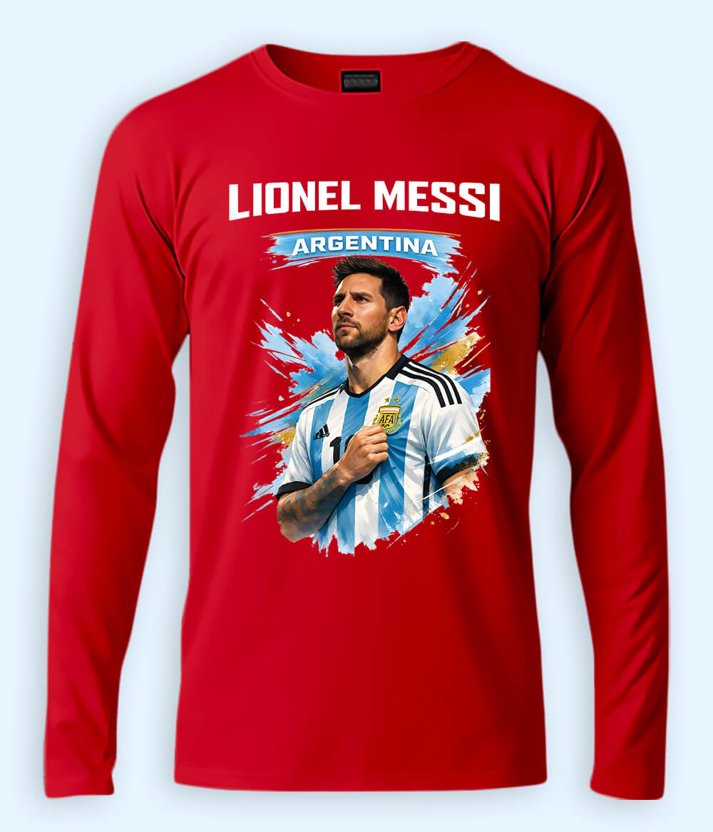 Long Sleeve Lionel Messi Football T-Shirt