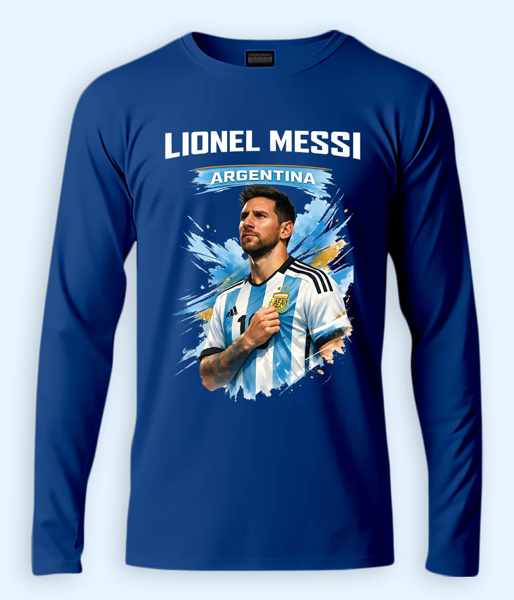 Long Sleeve Lionel Messi Football T-Shirt