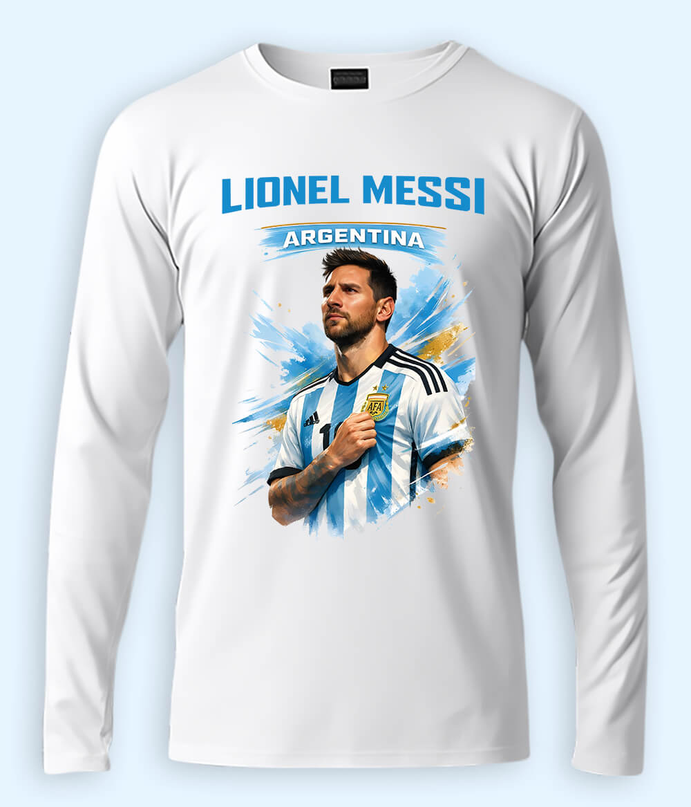 Long Sleeve Lionel Messi Football T-Shirt