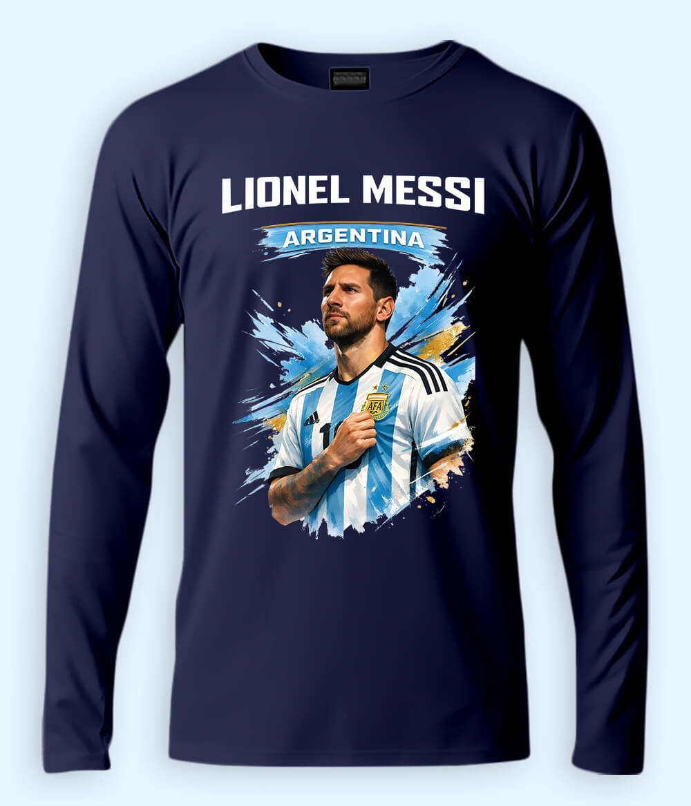 Long Sleeve Lionel Messi Football T-Shirt
