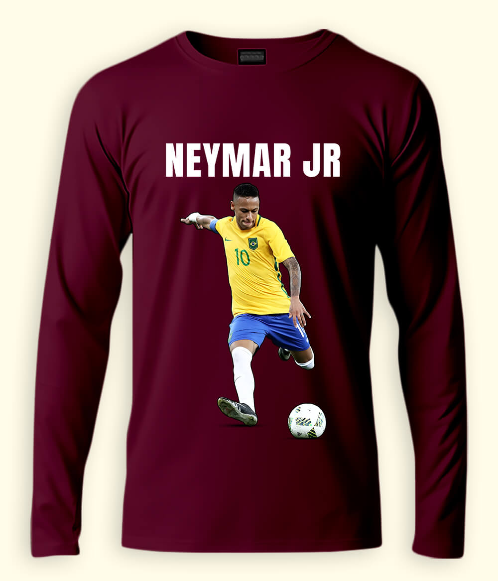 Long Sleeve Neymar Jr Brazil National Team T-Shirt