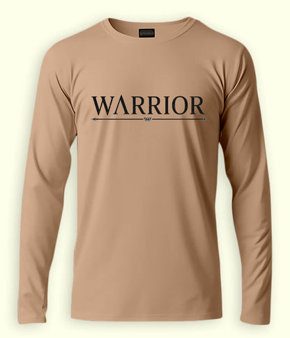 Beige Long Sleeve Warrior T-Shirt (Unisex)