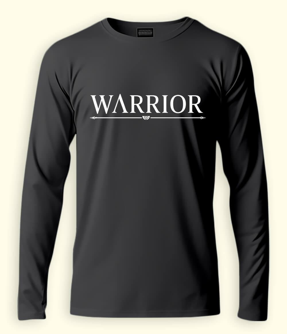 Charcoal Grey Long Sleeve Warrior T-Shirt (Unisex)