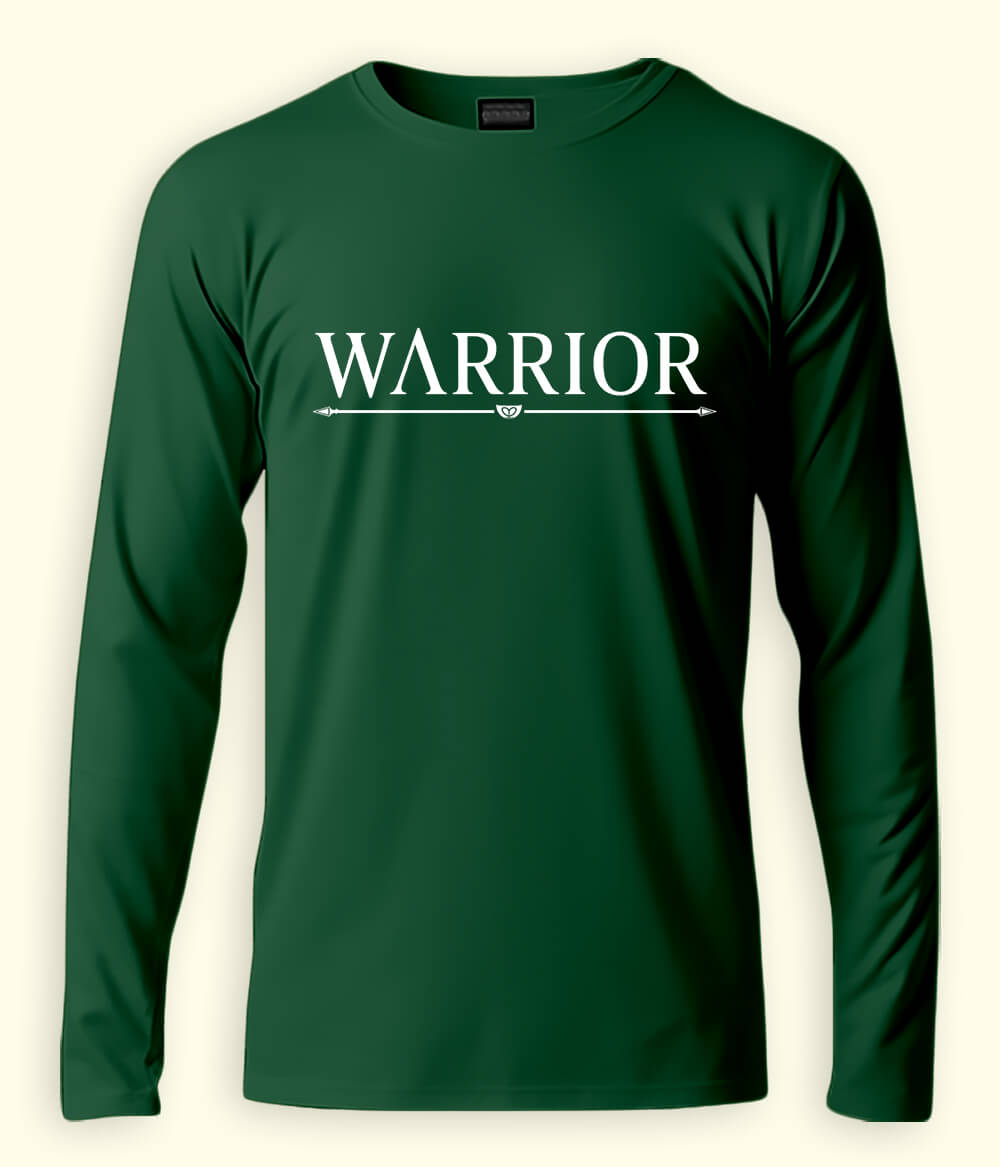 Green Long Sleeve Warrior T-Shirt (Unisex)