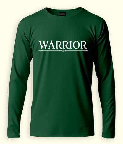 Green Long Sleeve Warrior T-Shirt (Unisex)
