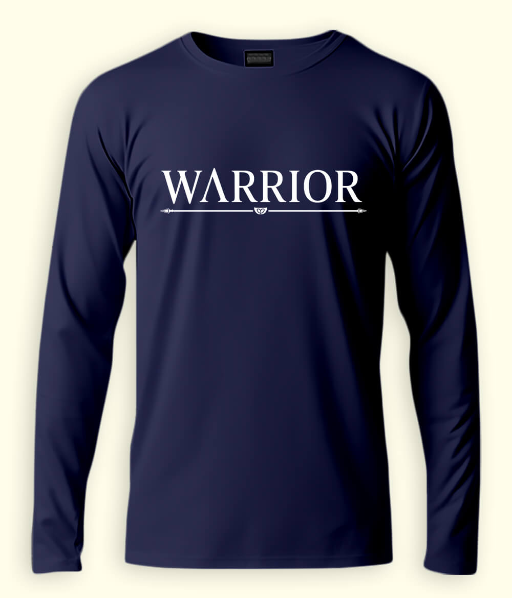 Navy Long Sleeve Warrior T-Shirt (Unisex)