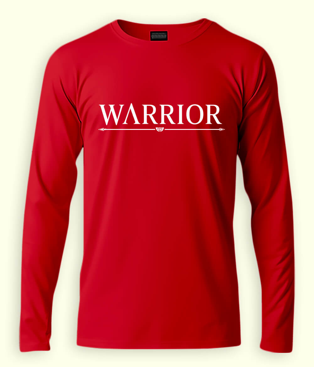 Red Long Sleeve Warrior T-Shirt (Unisex)