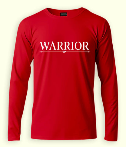 Red Long Sleeve Warrior T-Shirt (Unisex)