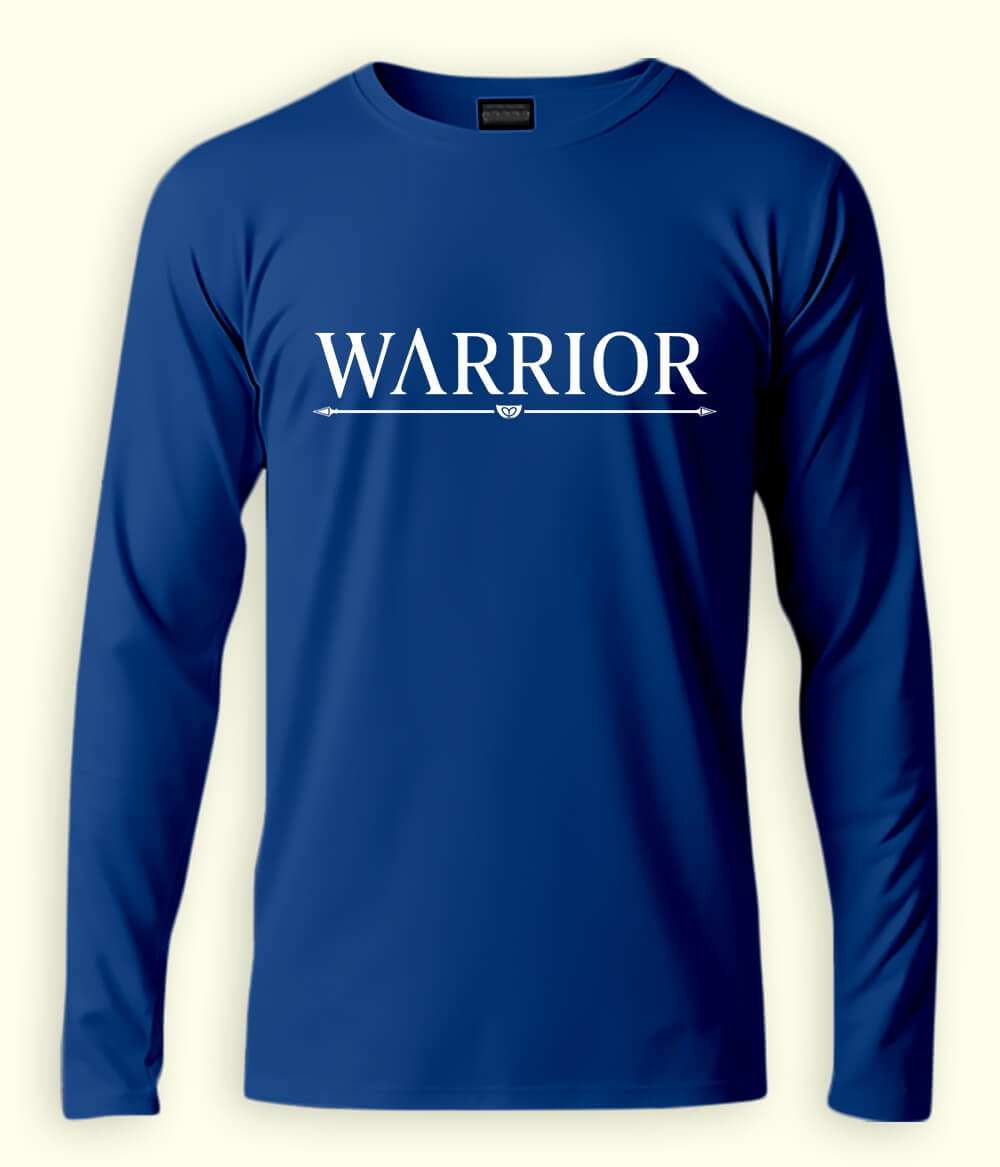 Royal Blue Long Sleeve Warrior T-Shirt (Unisex)