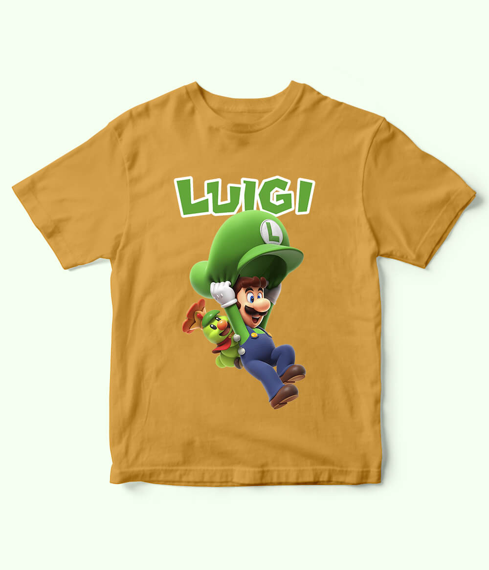 Luigi Mustard Shirt for Kids
