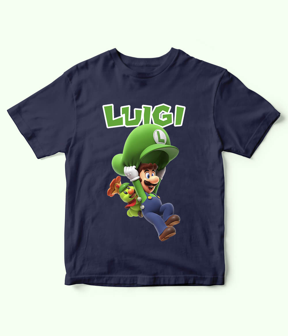 Luigi Navy Shirt for Kids