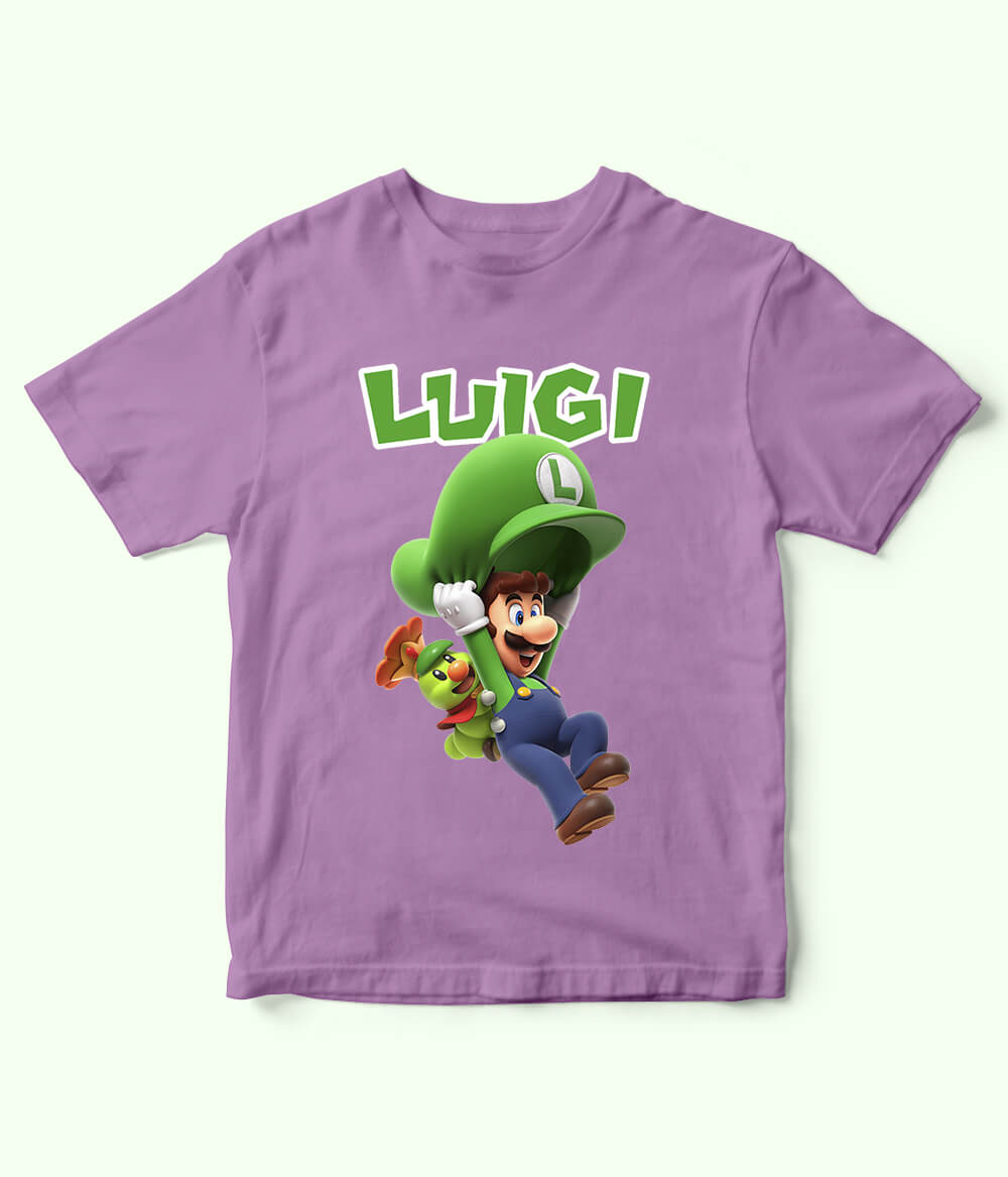 Luigi Purple Shirt for Kids