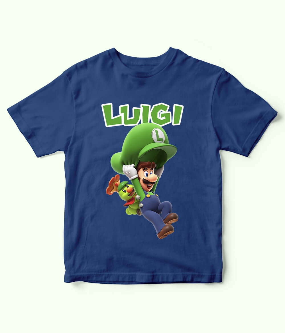 Luigi Royal Blue Shirt for Kids