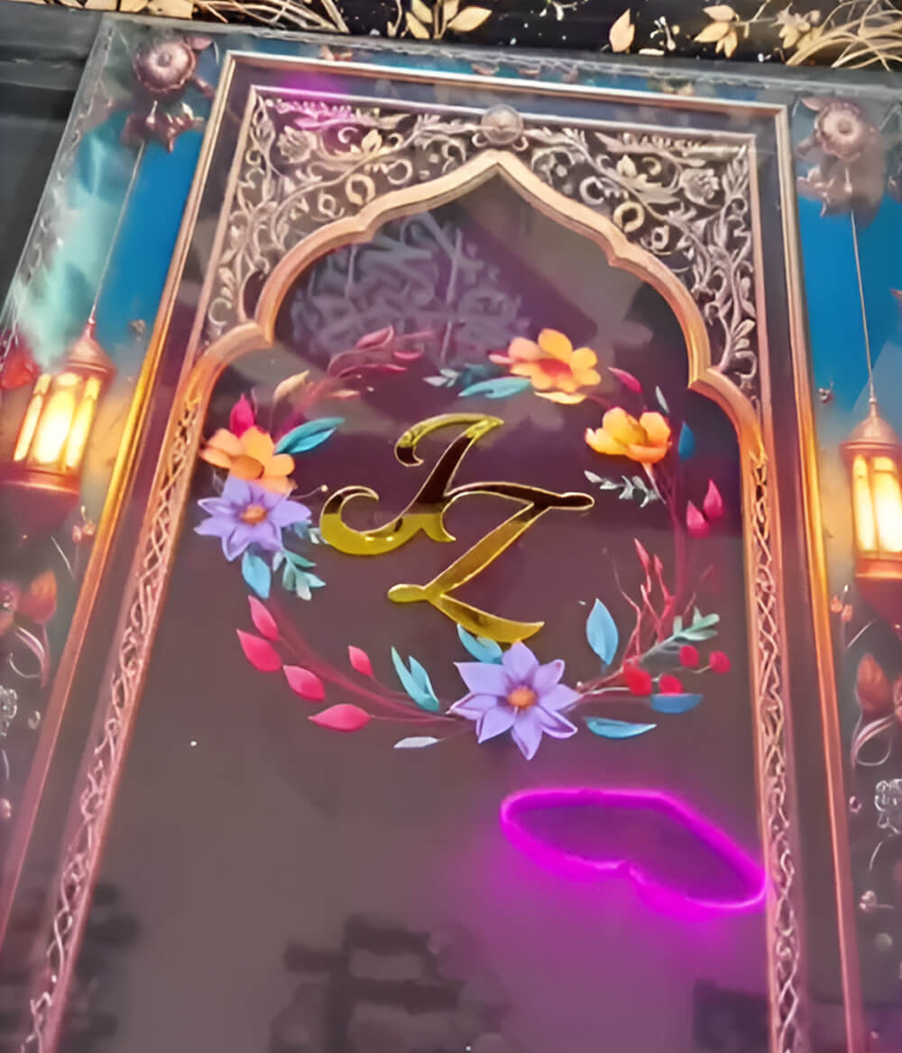 Luxury Acrylic Nikkah Book with Pen and Box Black Set