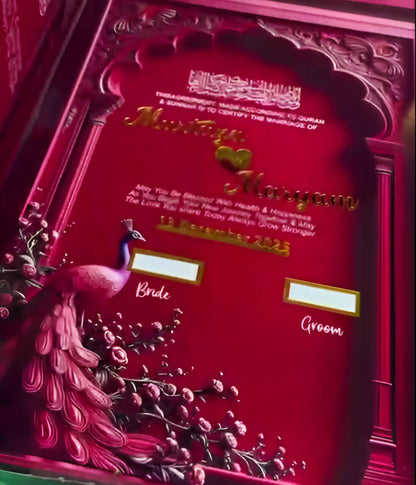 Luxury Acrylic Nikkah Book with Pen and Box Set