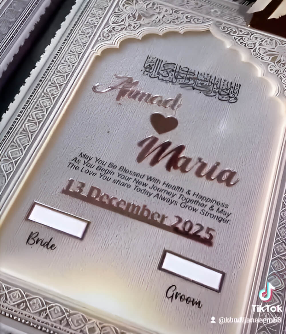 Luxury Acrylic Nikkah Book with Pen and Box Set