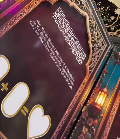 Luxury Acrylic Nikkah Book with Pen and Box Black Set