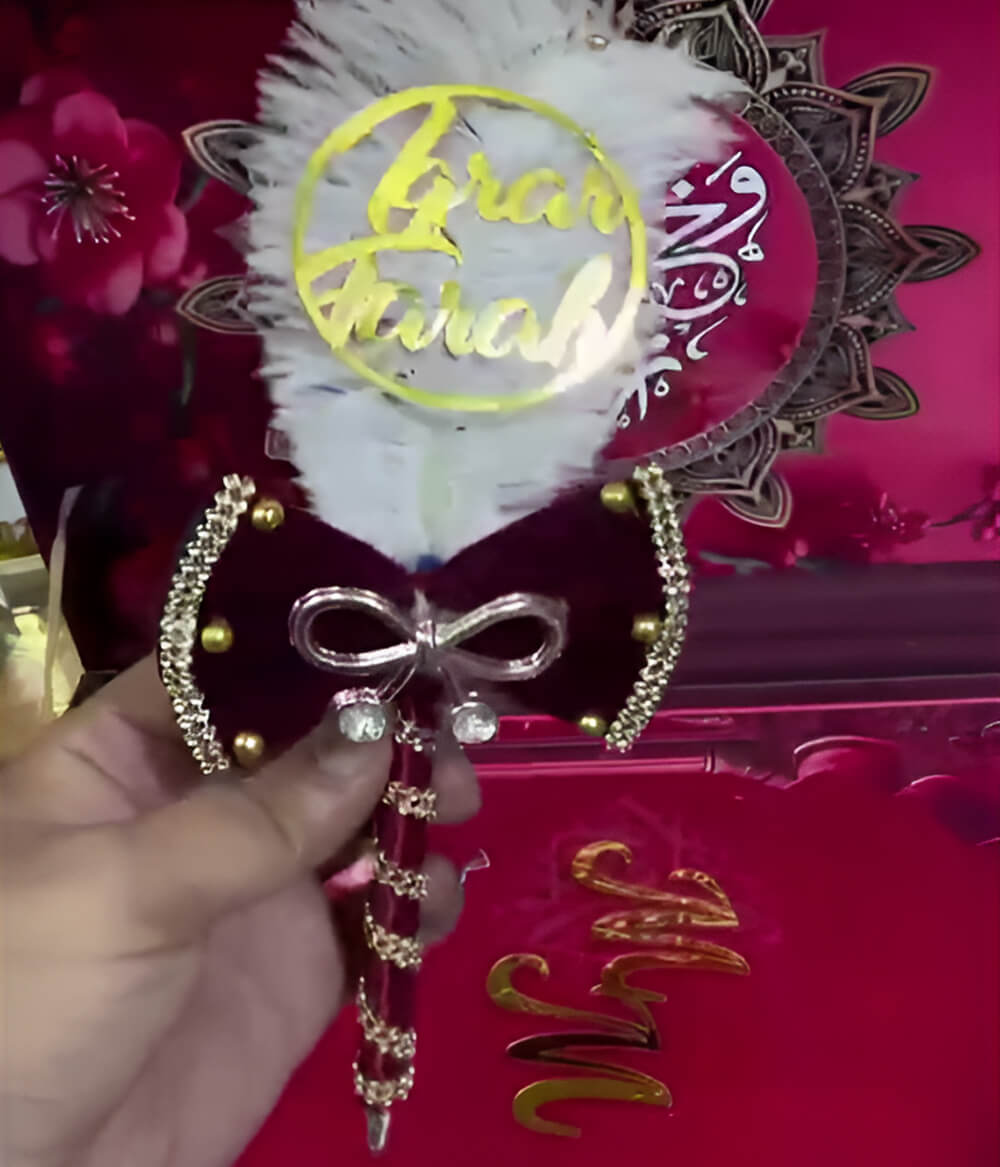 Luxury Acrylic Nikkah Book Red Pen