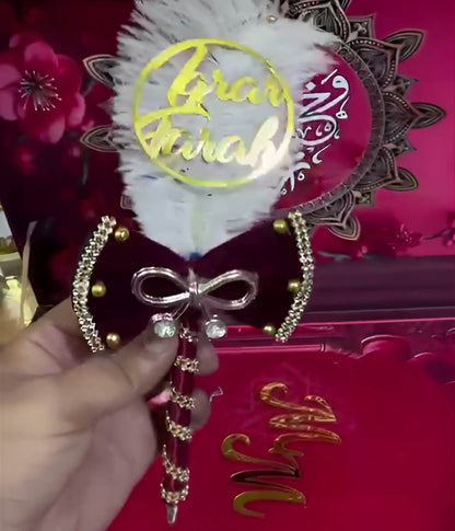 Luxury Acrylic Nikkah Book Red Pen