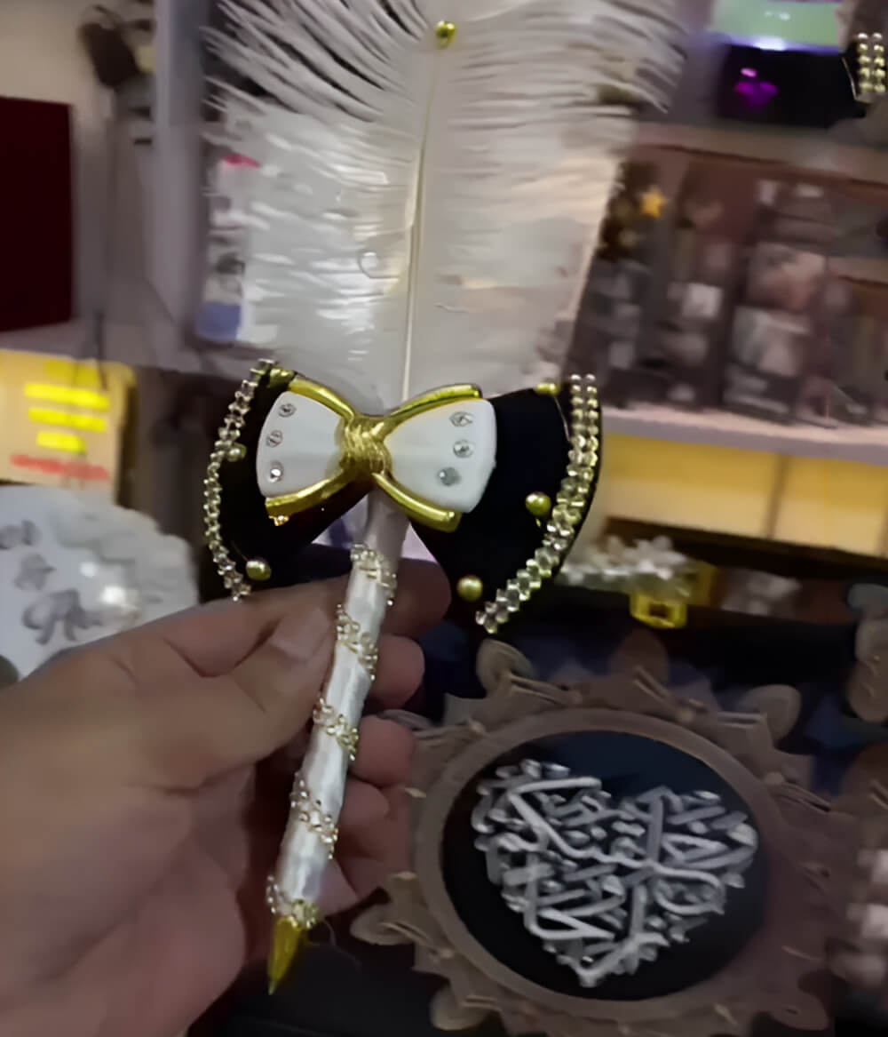 Luxury Islamic Wedding Acrylic Nikah Certificate Pen