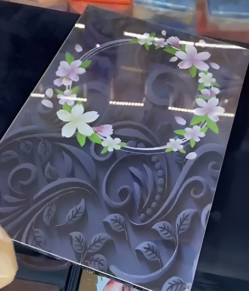 Luxury Islamic Wedding Acrylic Nikkah Certificate Front