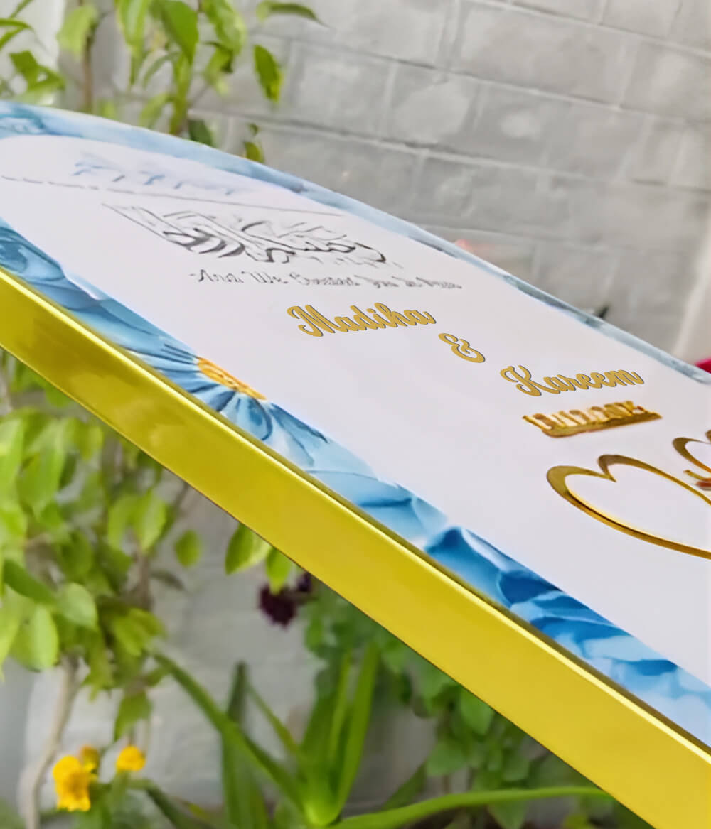 Luxury Resin Nikkah Frame With Box