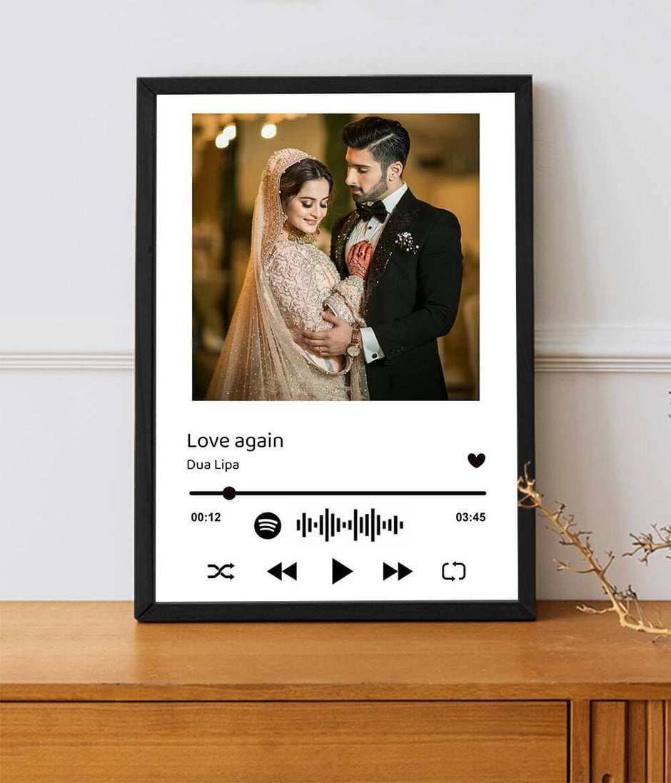 Dedication Message Frame Song Dedication Frames Pakistan | Custom Music Photo Frames