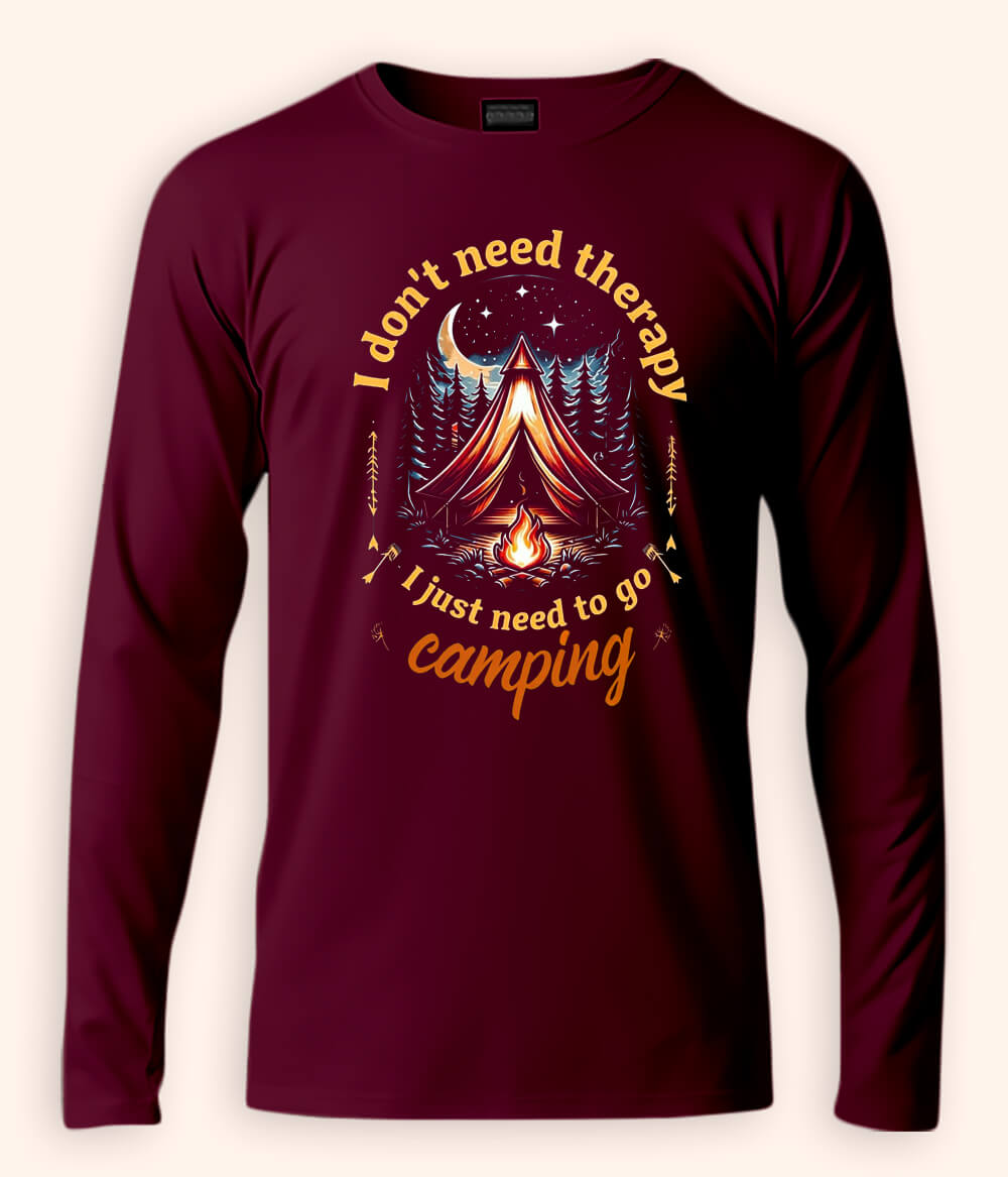 Camping Therapy Long Sleeve T-Shirt