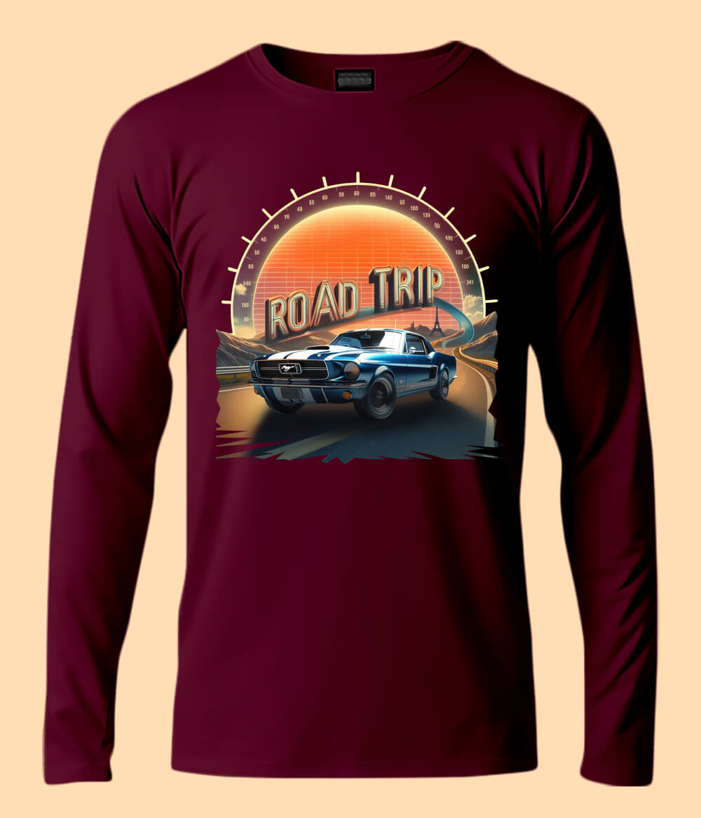Road Trip Picnic Adventure Route Long Sleeve T-Shirt