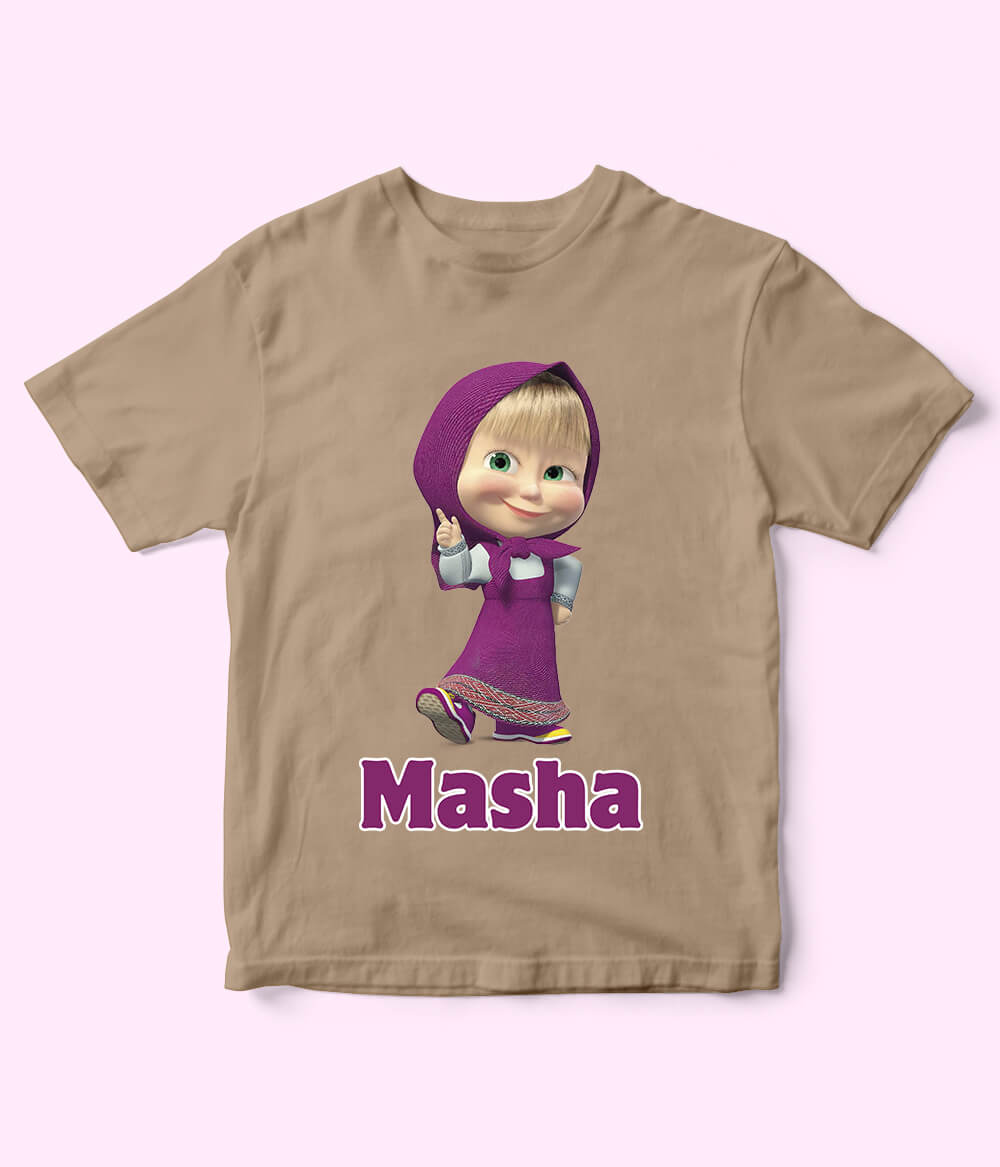 Masha Beige T-Shirt for Girls