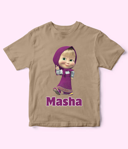 Masha Beige T-Shirt for Girls
