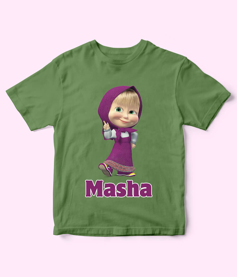 Masha Knorr Green T-Shirt for Girls
