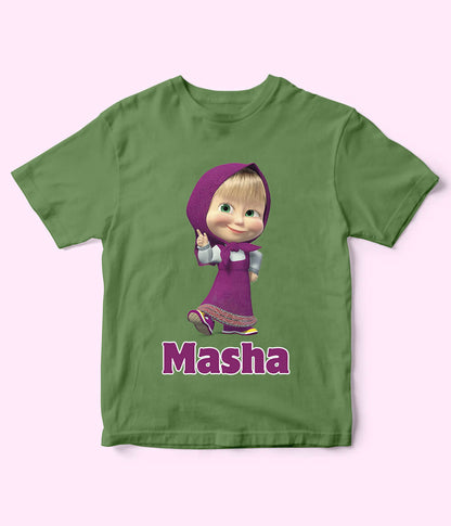 Masha Knorr Green T-Shirt for Girls