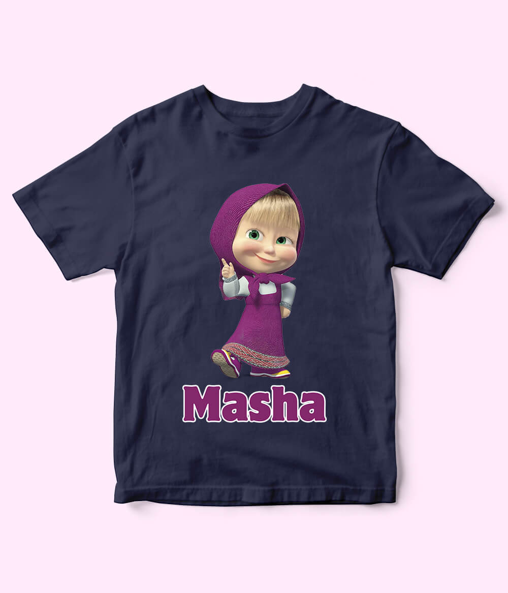Masha Navy T-Shirt for Girls