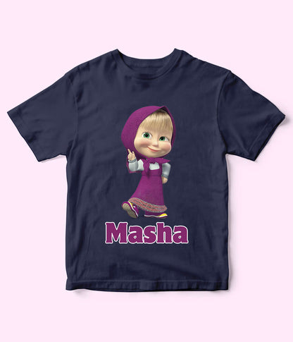 Masha Navy T-Shirt for Girls