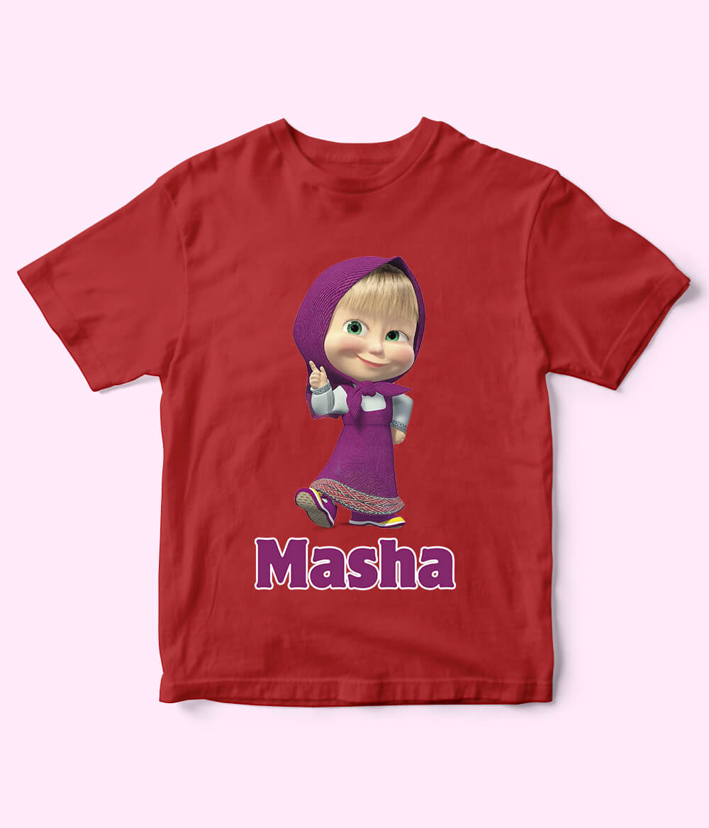 Masha Red T-Shirt for Girls