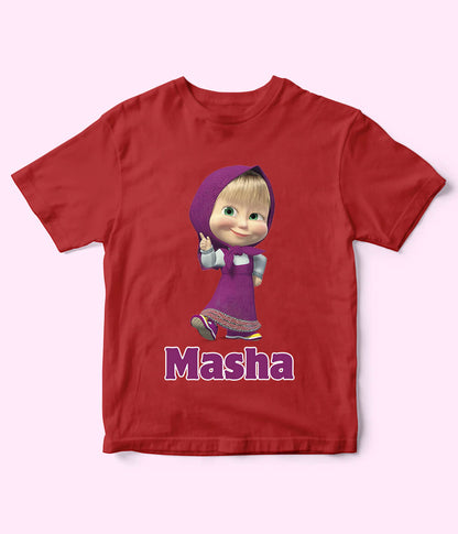 Masha Red T-Shirt for Girls