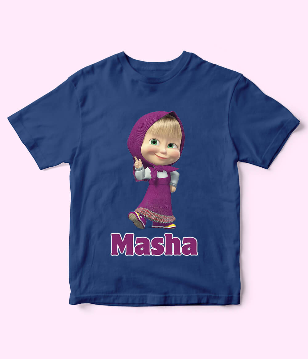 Masha Royal Blue T-Shirt for Girls