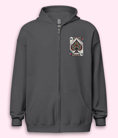Men's Ace Of Spades Zipper Hoodie