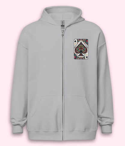 Men's Ace Of Spades Zipper Hoodie